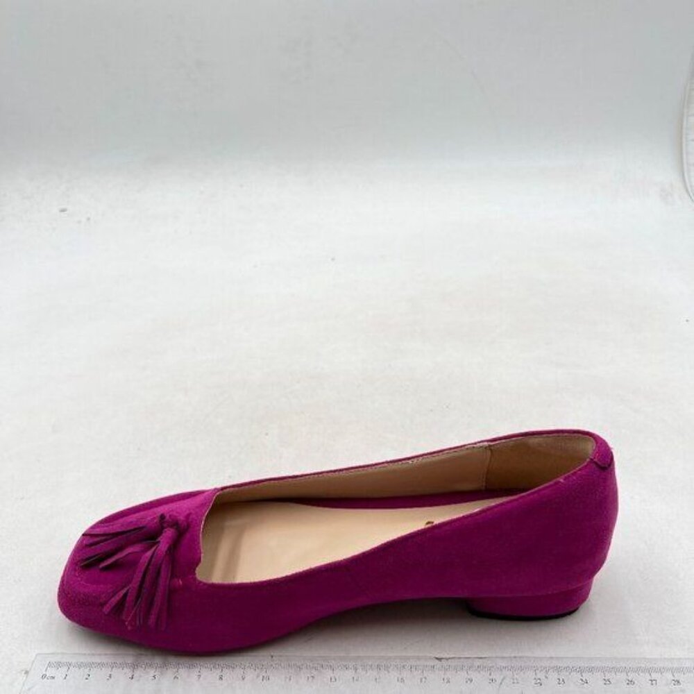 YDN Women Chunky Block Low Heel Loafers Square Toe Tassel Fringed Pumps Violet - Picture 2 of 8